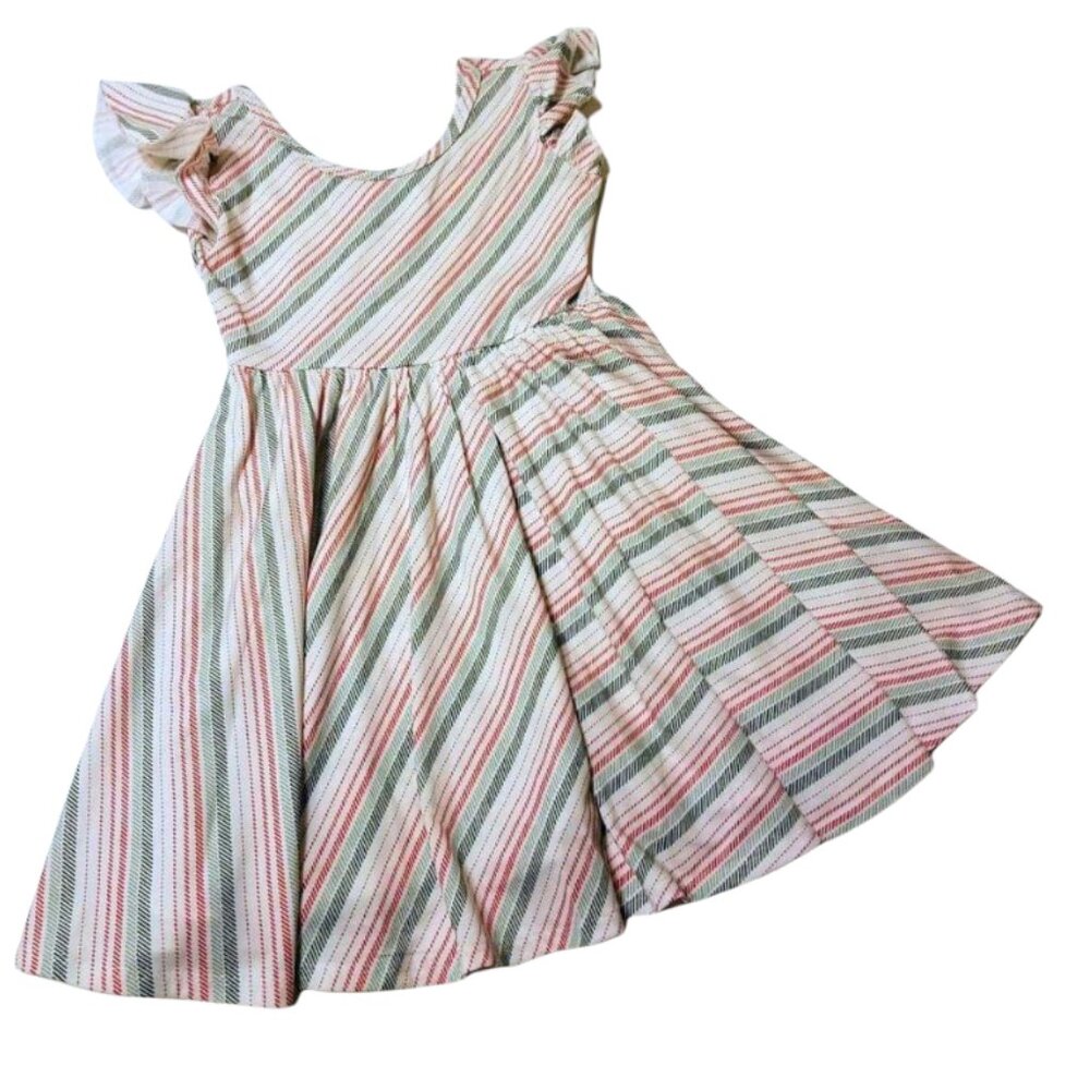 DotDotSmile Size 2t Empire Dress - NWT Diagonal red and green stripes